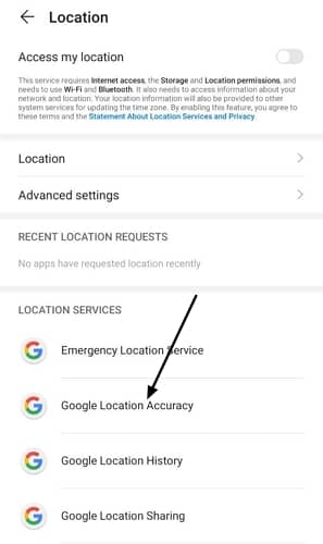 Google location accuracy