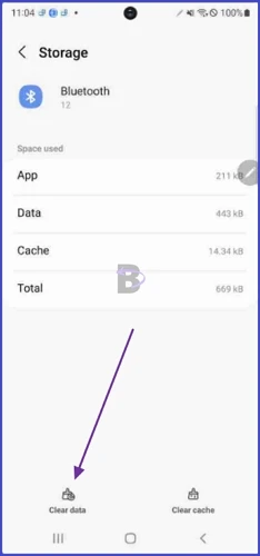 Clear Bluetooth App Data