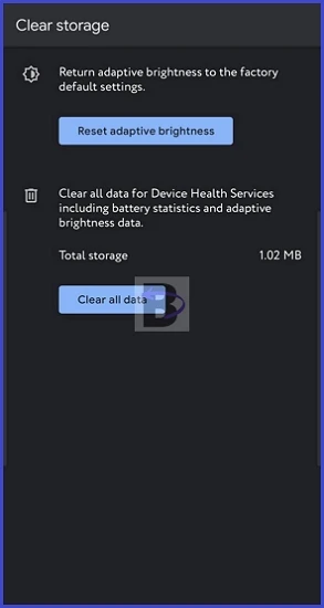 Clear all data in Device health services