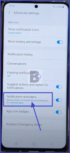 Configure notification reminders