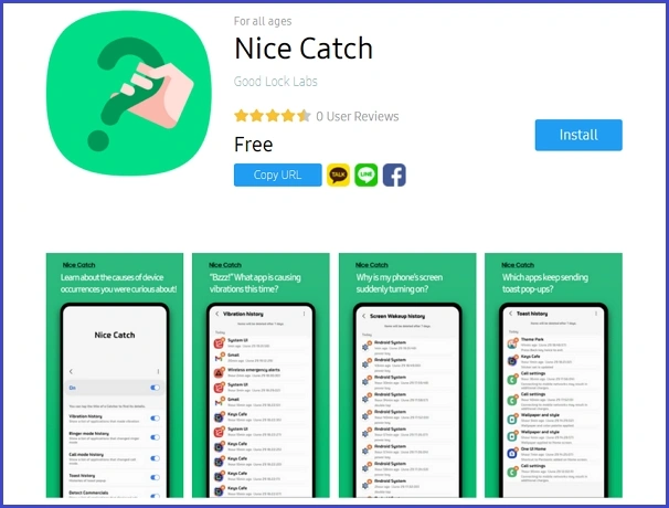 Nice Catch app from Galaxy Store
