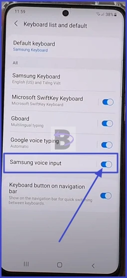 Turn off Samsung voice input