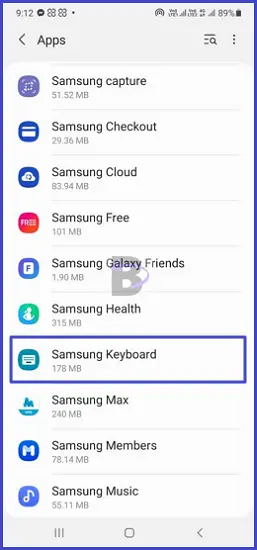 Apps - Samsung Keyboard