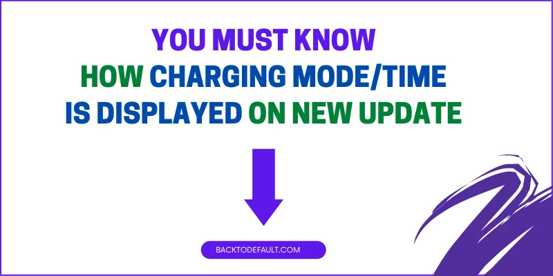 How charging modes are displayed on new android update