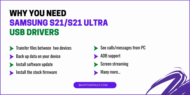 Why you need USB drivers for your Samsung S21