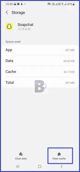 Clear snapchat app data