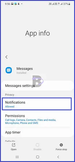 Message notifications