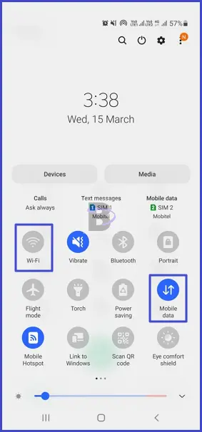 Mobile data and WiFi