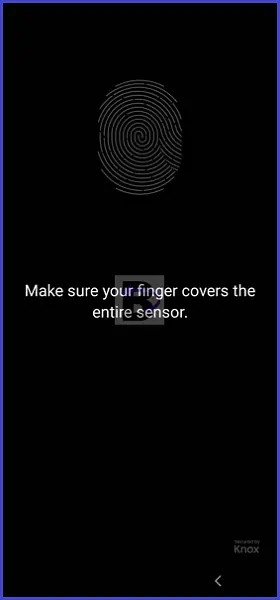 on screen fingerprint instructions