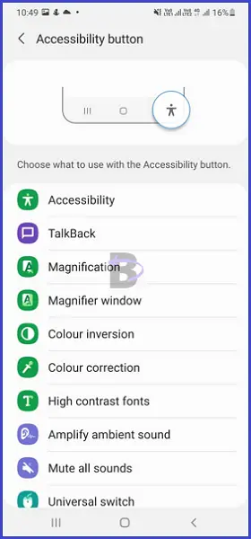 Remove accessibility button