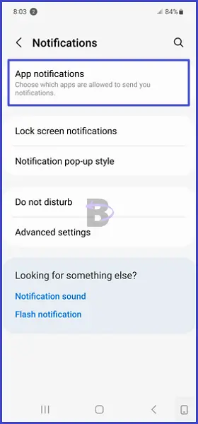 App notifications