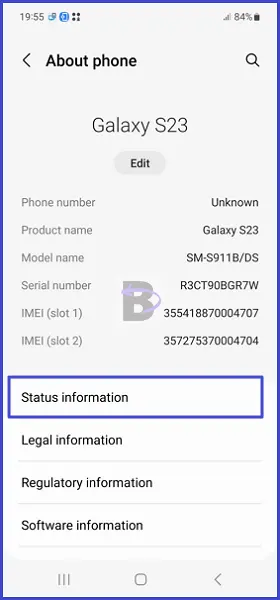 Status information