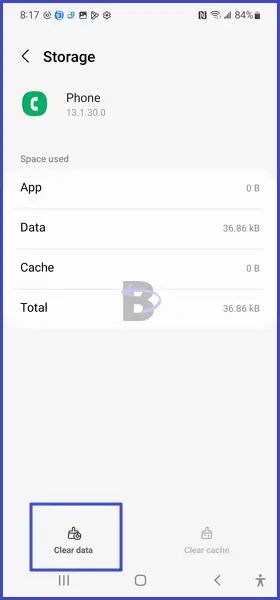 Clear phone app data