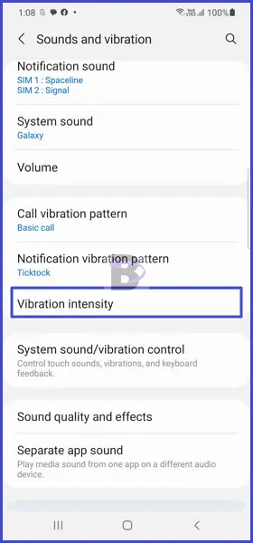 Vibration intensity