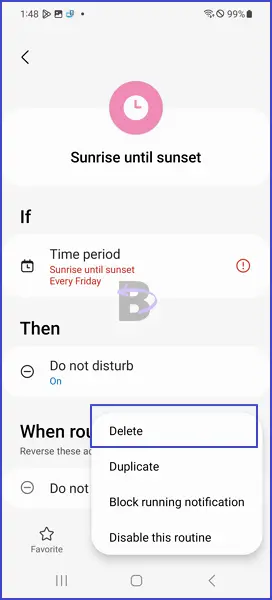 Delete routine that triggers dnd mode - 3